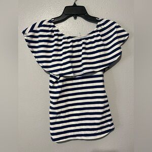 Off the shoulder striped Old Navy top